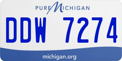 MI license plate DDW7274