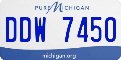 MI license plate DDW7450