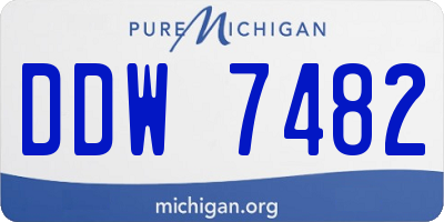 MI license plate DDW7482