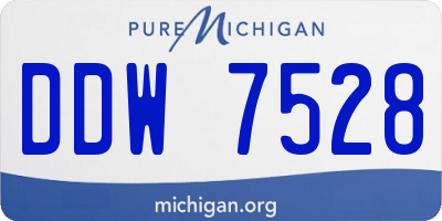 MI license plate DDW7528