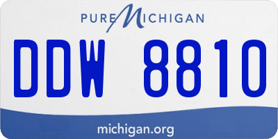 MI license plate DDW8810