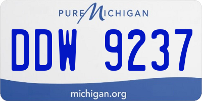 MI license plate DDW9237