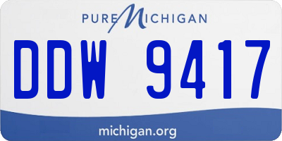 MI license plate DDW9417
