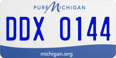 MI license plate DDX0144