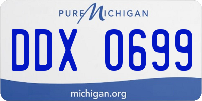 MI license plate DDX0699