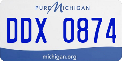 MI license plate DDX0874