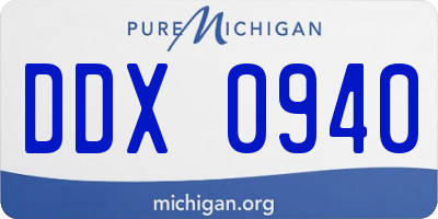 MI license plate DDX0940