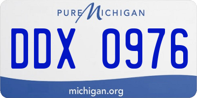 MI license plate DDX0976