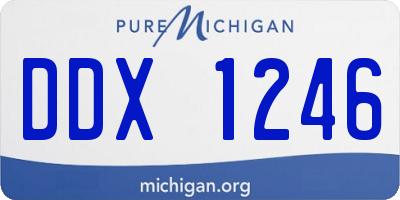 MI license plate DDX1246