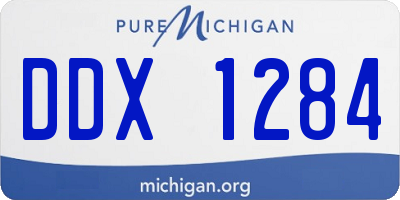 MI license plate DDX1284