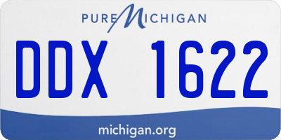 MI license plate DDX1622