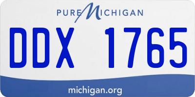 MI license plate DDX1765
