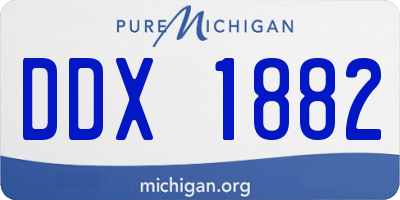 MI license plate DDX1882