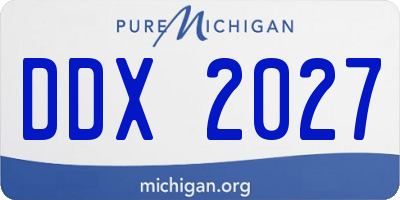 MI license plate DDX2027