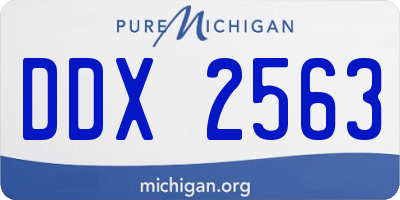 MI license plate DDX2563
