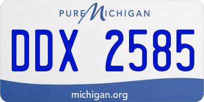 MI license plate DDX2585