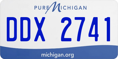 MI license plate DDX2741