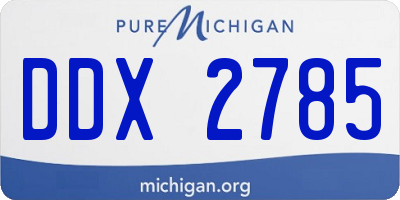 MI license plate DDX2785