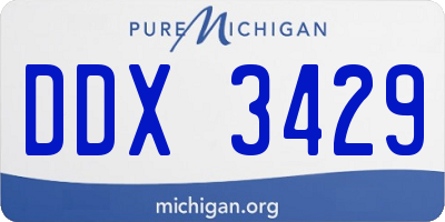MI license plate DDX3429
