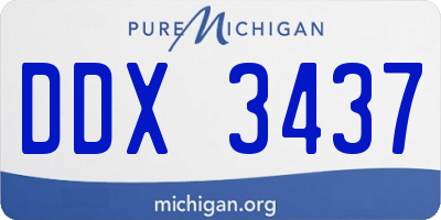 MI license plate DDX3437
