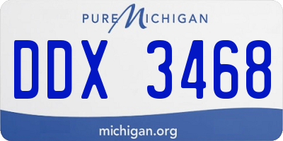 MI license plate DDX3468