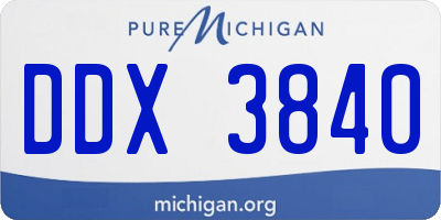 MI license plate DDX3840