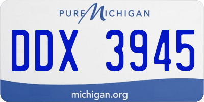 MI license plate DDX3945