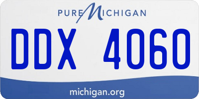 MI license plate DDX4060
