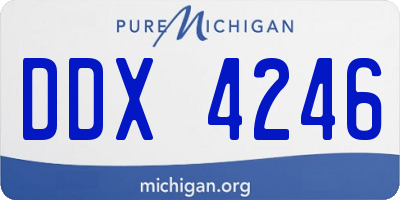 MI license plate DDX4246