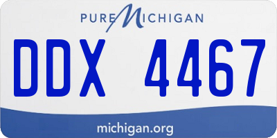 MI license plate DDX4467