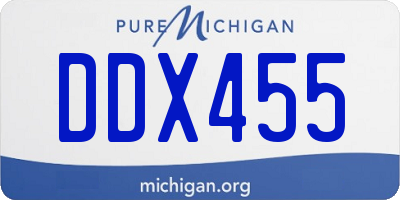 MI license plate DDX455