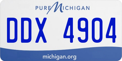MI license plate DDX4904