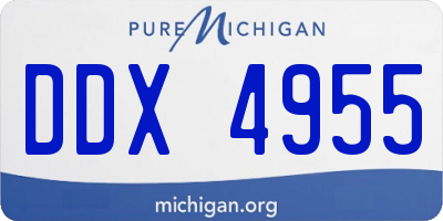 MI license plate DDX4955