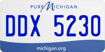 MI license plate DDX5230