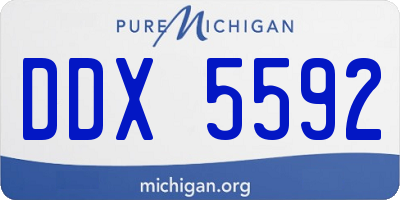 MI license plate DDX5592