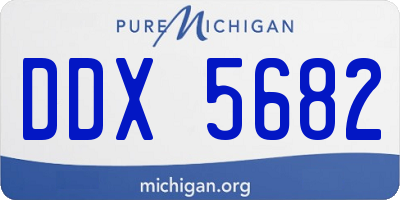 MI license plate DDX5682