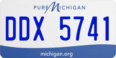 MI license plate DDX5741
