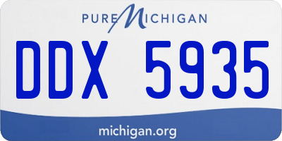 MI license plate DDX5935