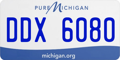 MI license plate DDX6080