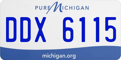 MI license plate DDX6115