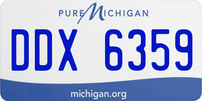 MI license plate DDX6359