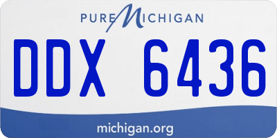 MI license plate DDX6436