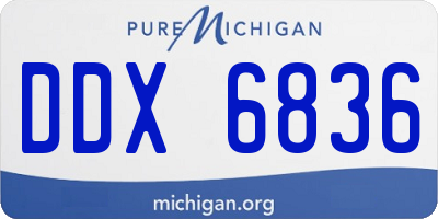 MI license plate DDX6836