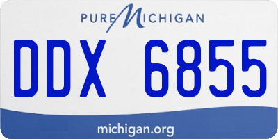 MI license plate DDX6855