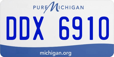 MI license plate DDX6910