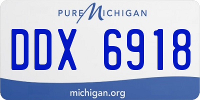 MI license plate DDX6918