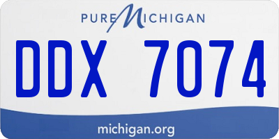MI license plate DDX7074