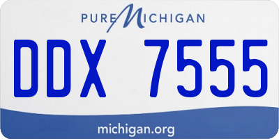 MI license plate DDX7555