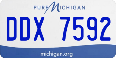 MI license plate DDX7592