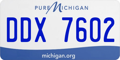 MI license plate DDX7602